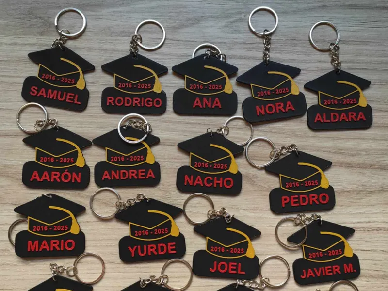 Birrete, graduación personalizable llavero