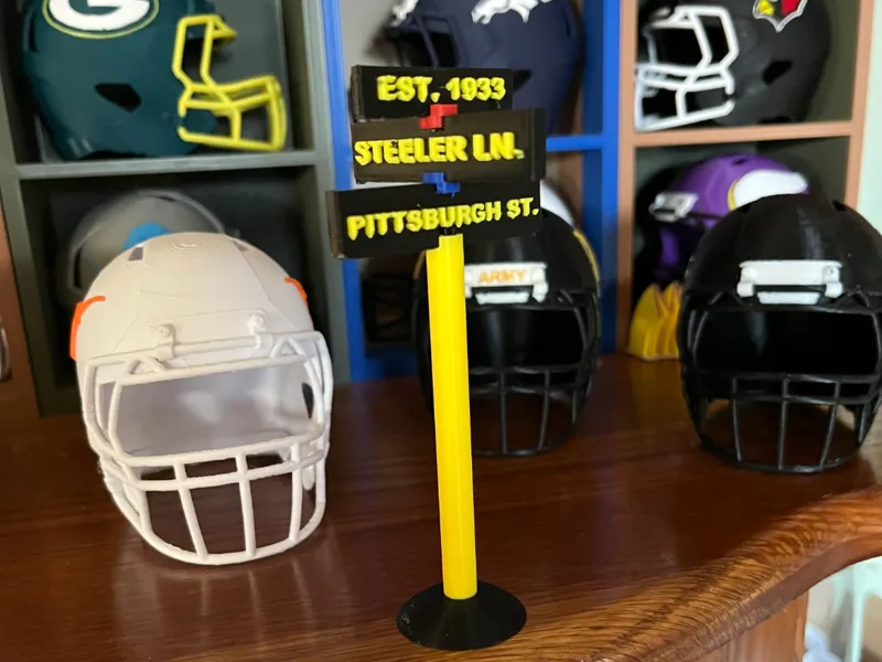 At the corner of Steeler Ln. and Pittsburgh St.