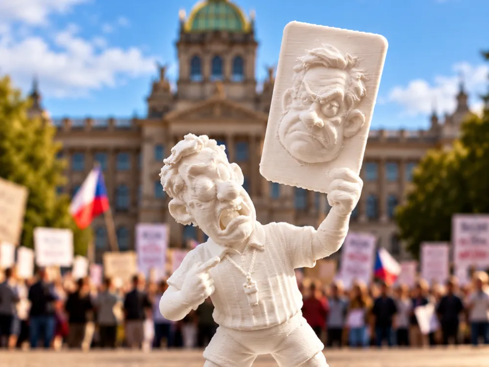 Funny Angry Protester – Cartoon Protest Sign - Free 3D Print Model ...