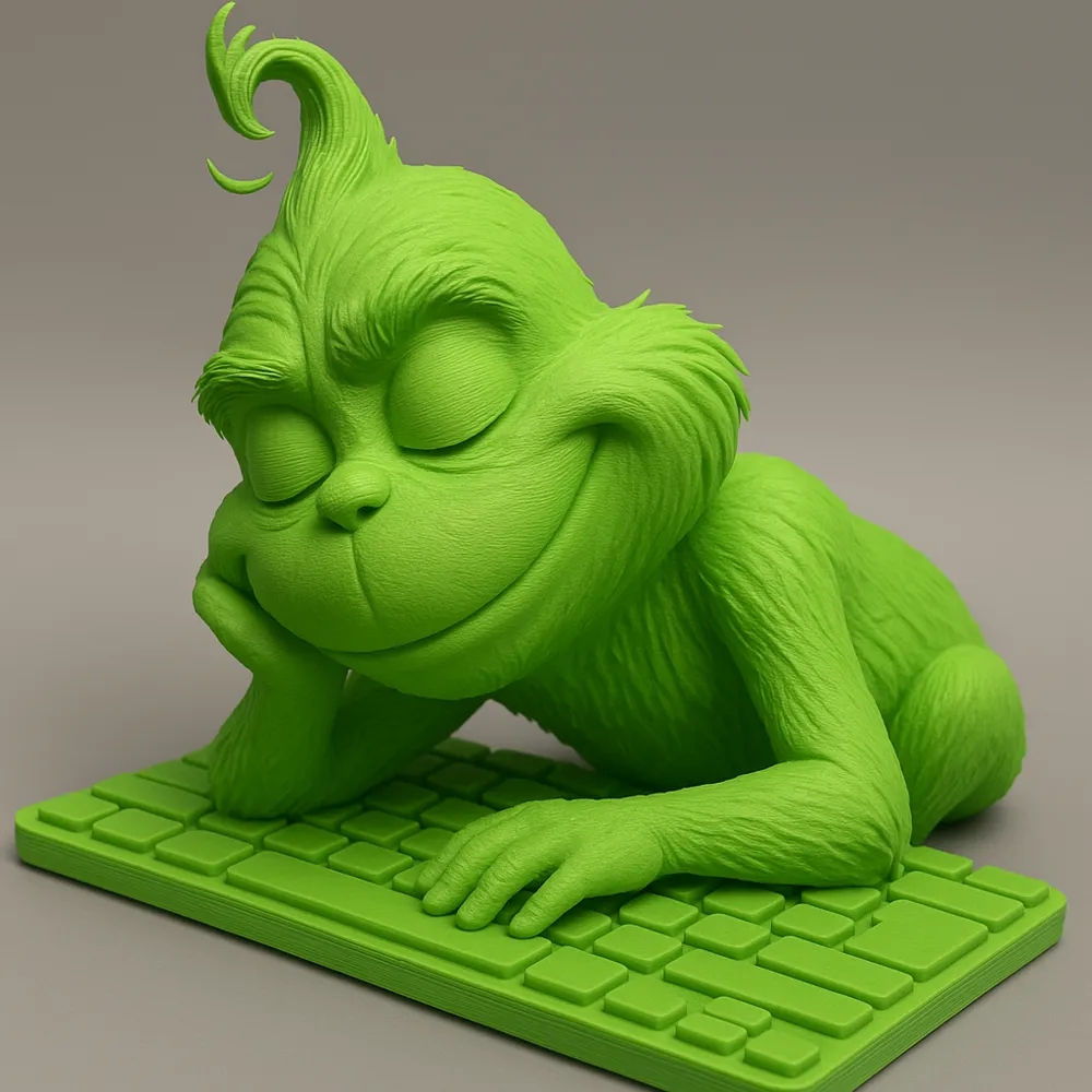 Sleepy Grinch on Keyboard - Free 3D Print Model - MakerWorld
