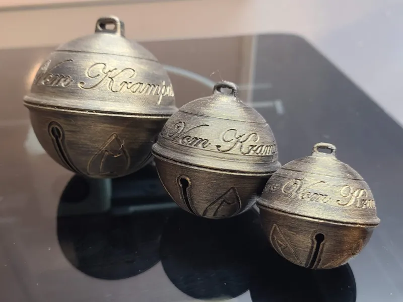 Krampus Bell Christmas Ornament (Three Sizes)