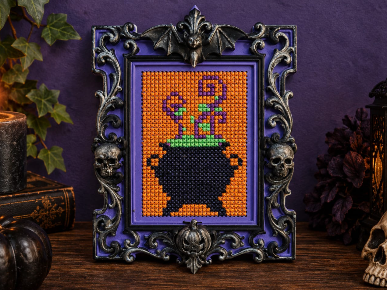 Halloween frame - cross stitch - 1