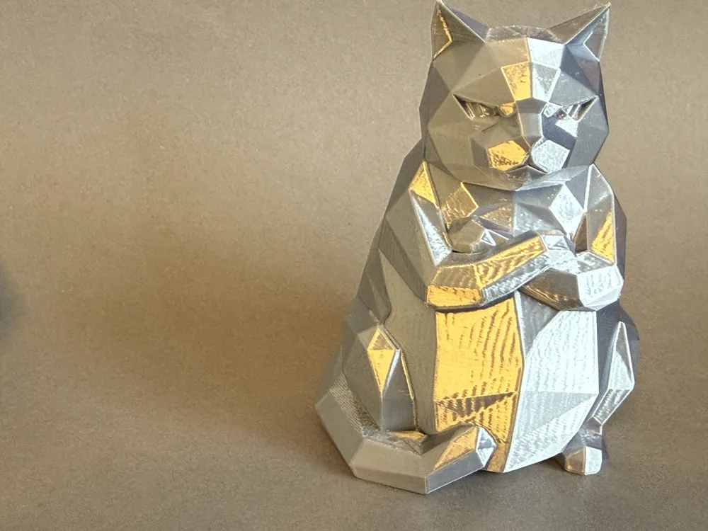 Low Poly Grumpy Cat - Free 3D Print Model - MakerWorld