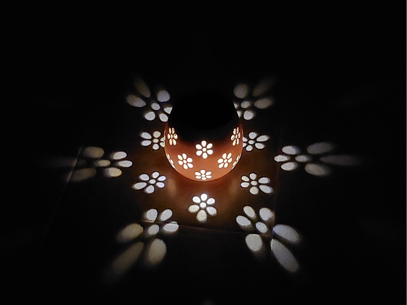 Solar oder Teelicht Blumen Deko AuroGlow