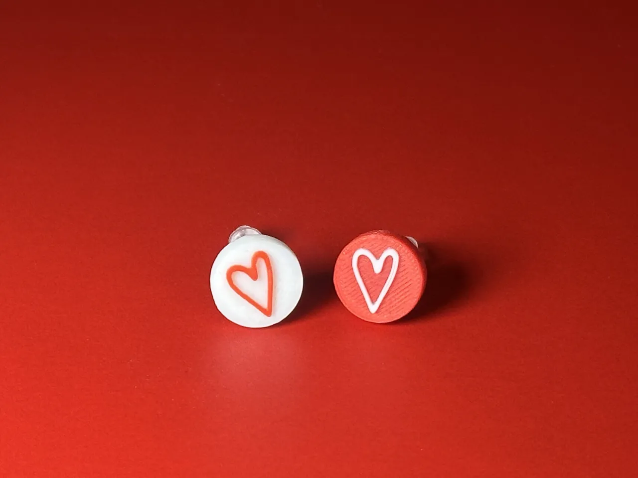 Earrings with heart view 4