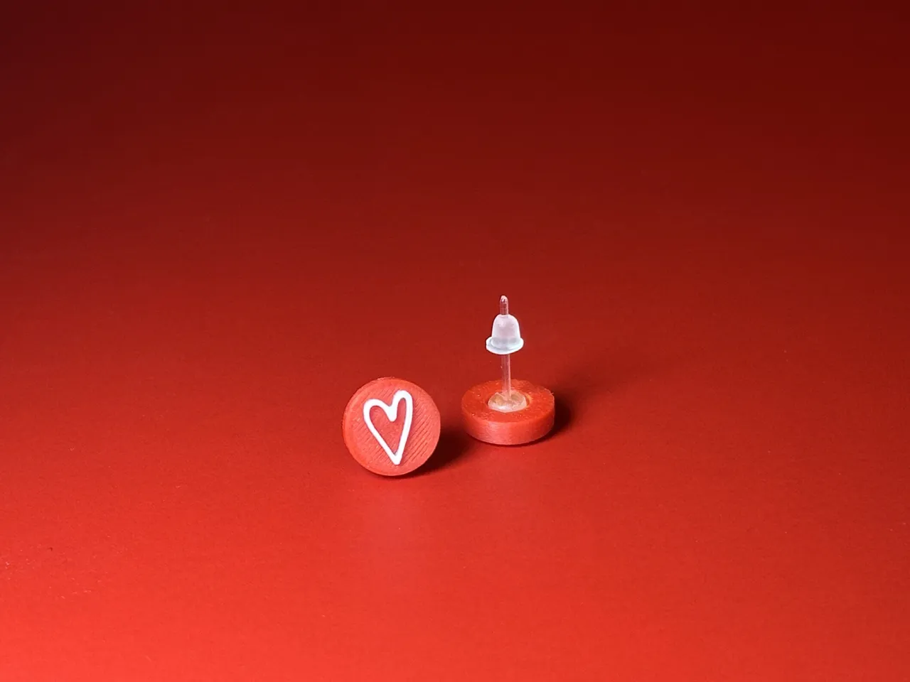 Earrings with heart view 2