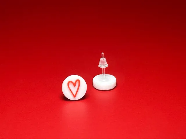 Earrings with heart