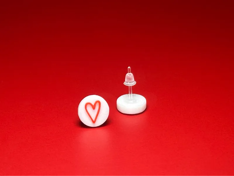 Earrings with heart 