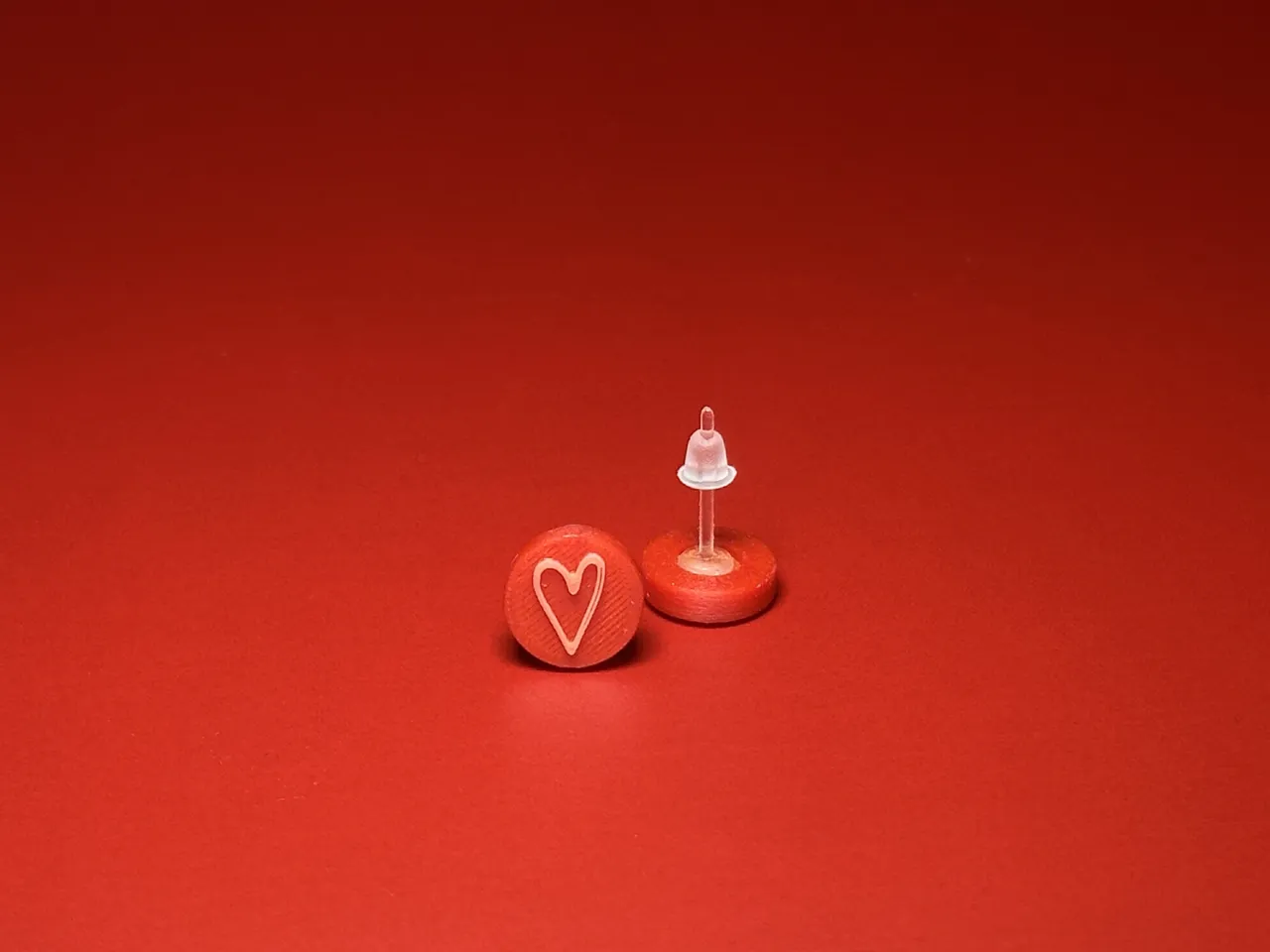 Earrings with heart view 3