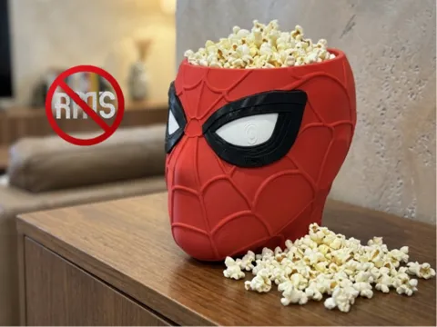 Caja o estuche: Spider Man Popcorn Container — referencia de MakerWorld