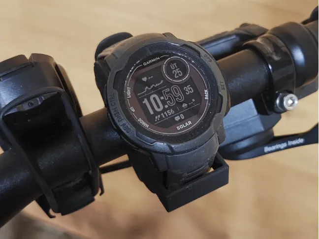 Bike holder on garmin watches