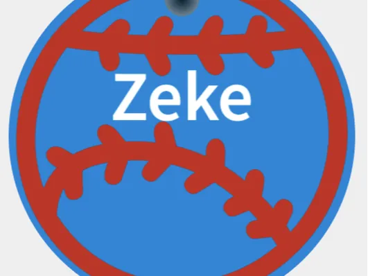 Zeke Baseball Tag