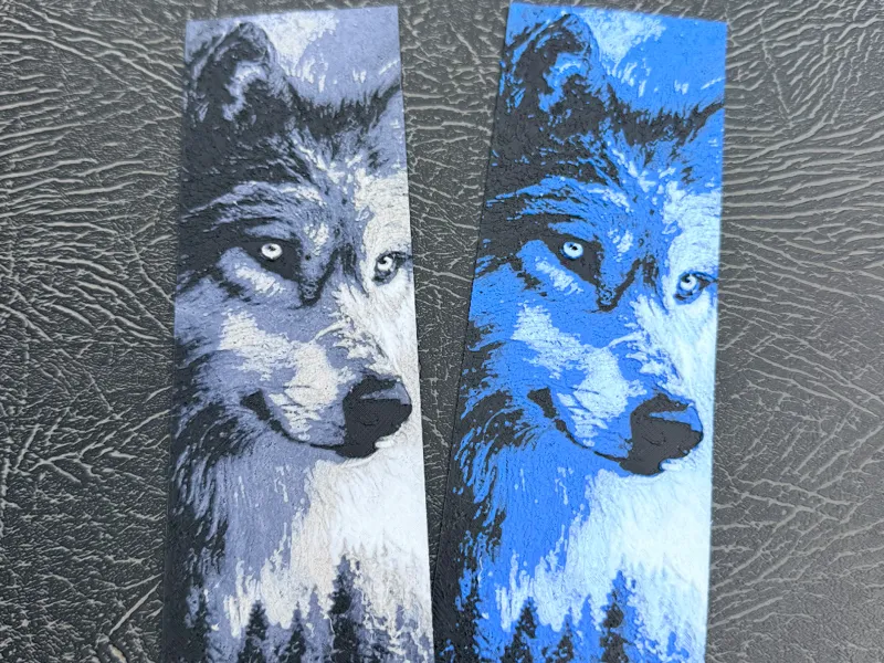 Blue Wolf face bookmark FREE commercial license