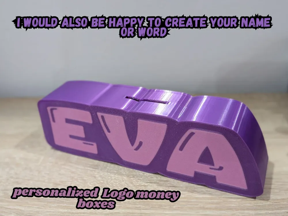 Custom Box Emoney personalized name money boxes Eva by baumgart05 - MakerWorld