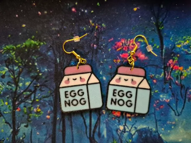 Eggnog Carton Earrings
