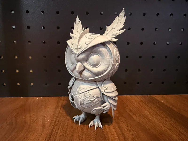 Medieval Animal Series — Templar Knight Owl Statue