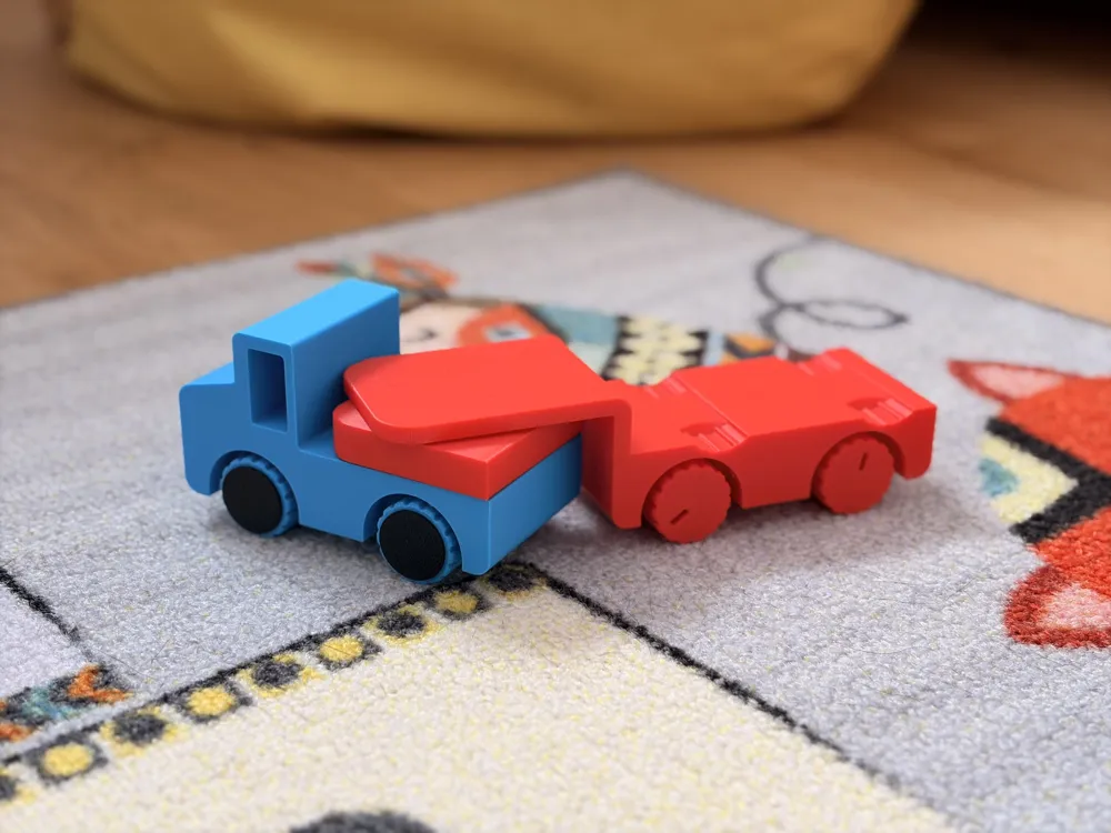 Modular Toy Design Modular Toy Truck – Semi Trailer Attachment - Free 3D Print Model ...