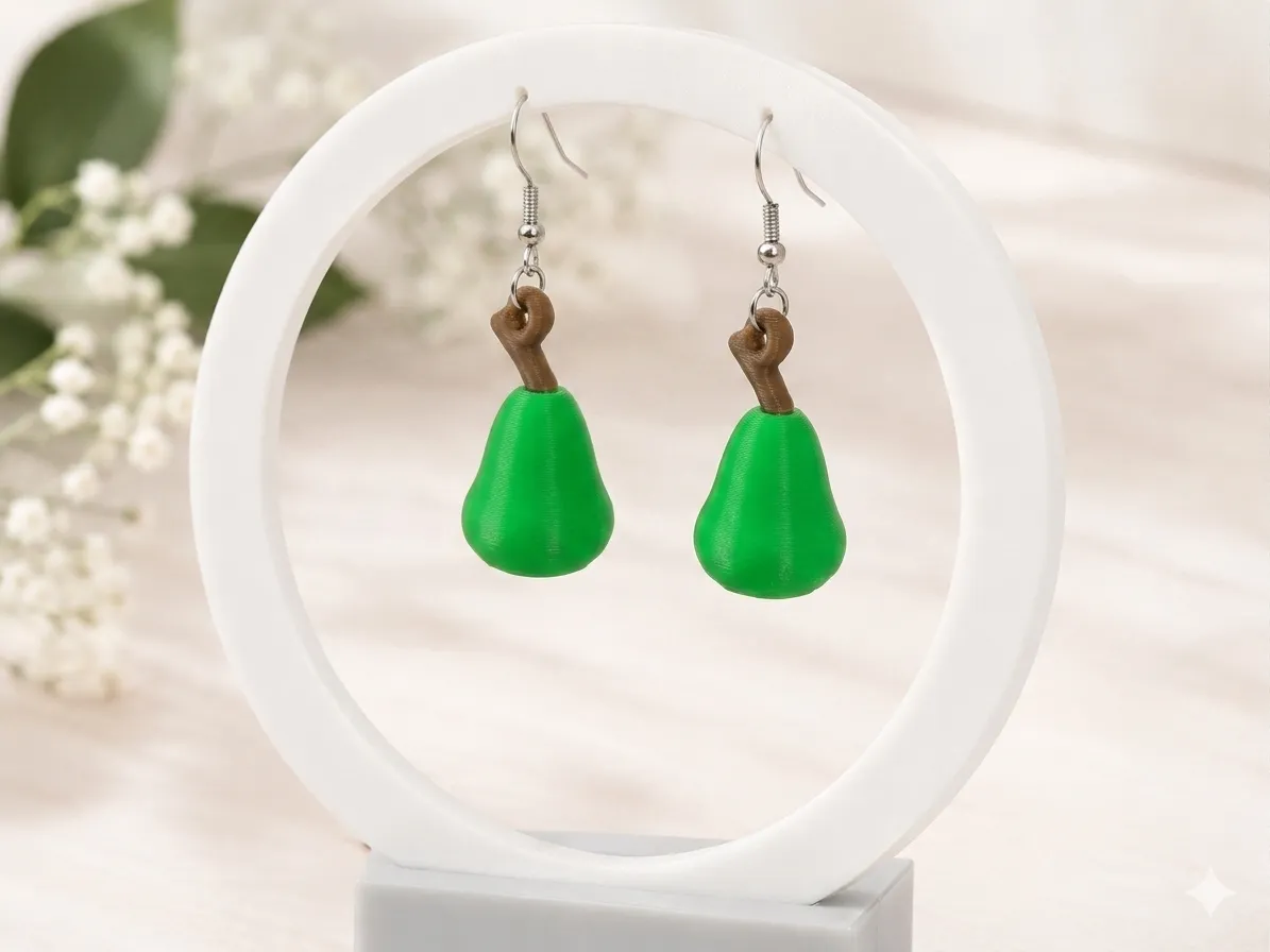 Apple And Pear Fruit Earrings view 4