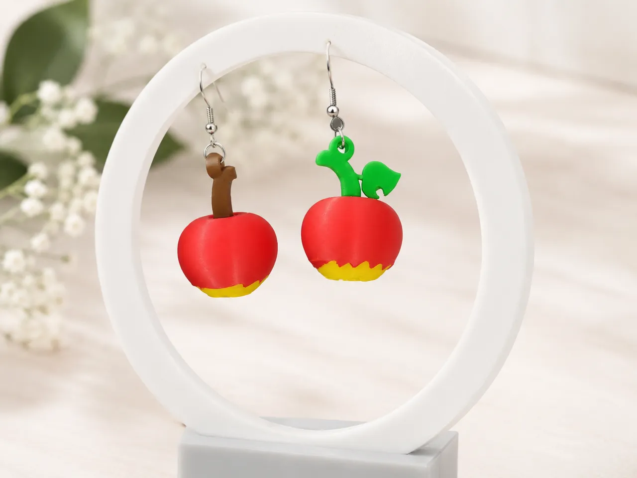 Apple And Pear Fruit Earrings view 3
