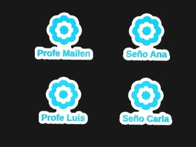 Editable Rosettes with 4 Names on One Plate