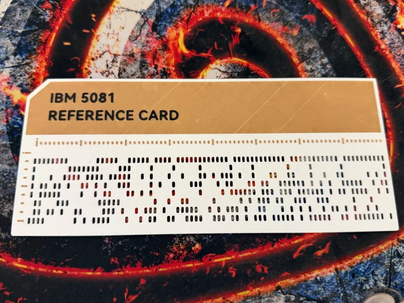 Reference Card - IBM 5081 Inspired Punched Card