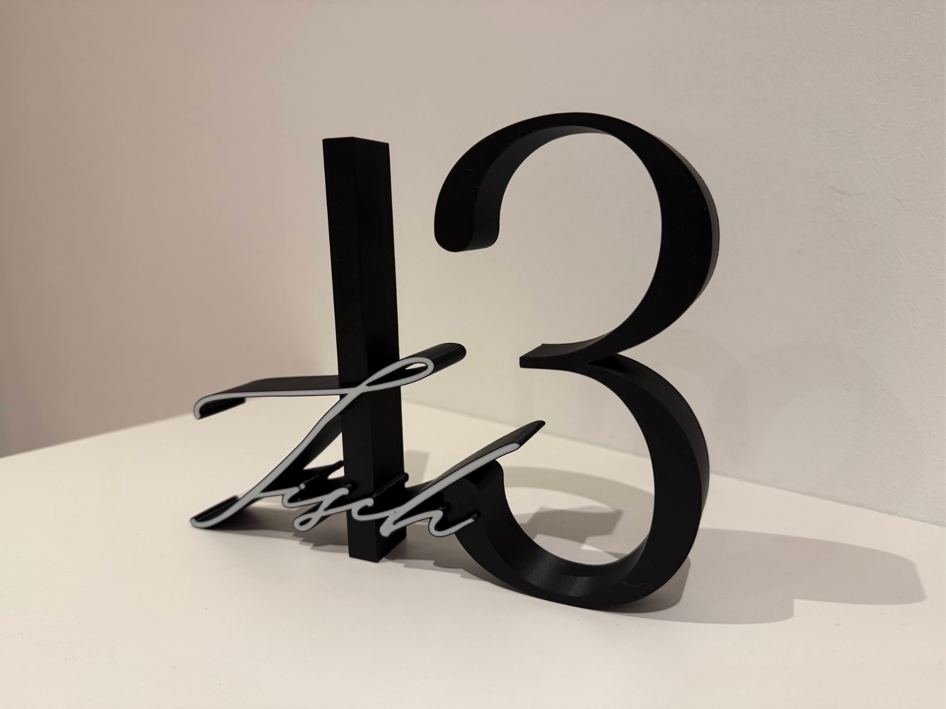 Zweifarbige Tischnummern 1–16 (auch ohne AMS)