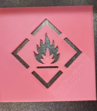 Pochoir symbole inflammable pour peinture — photo 3
