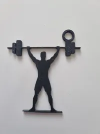 Barbell Keychain