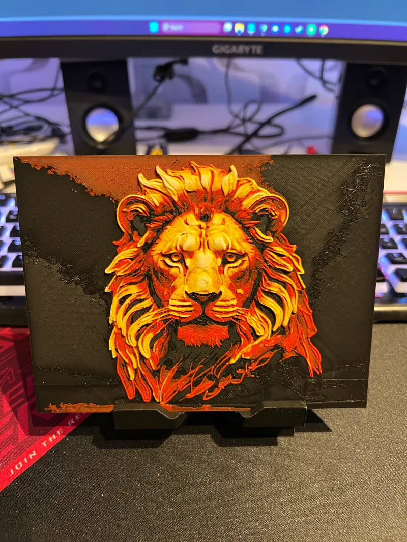 Neon Lion - Hueforge