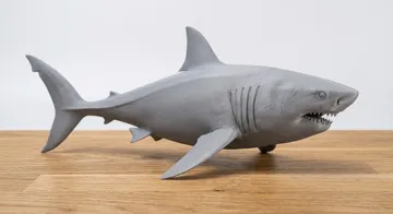 Modelo para impresión 3D: Realistischer Großer Weißer Hai — vista de referencia 4