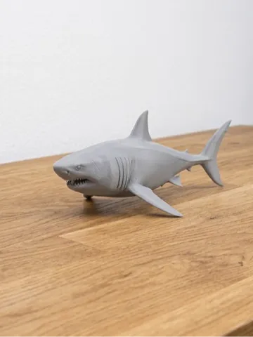 Modelo para impresión 3D: Realistischer Großer Weißer Hai — vista de referencia 2