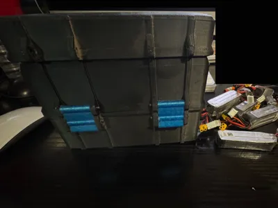 Stretched lipo box lid. TALLER to allow leads room