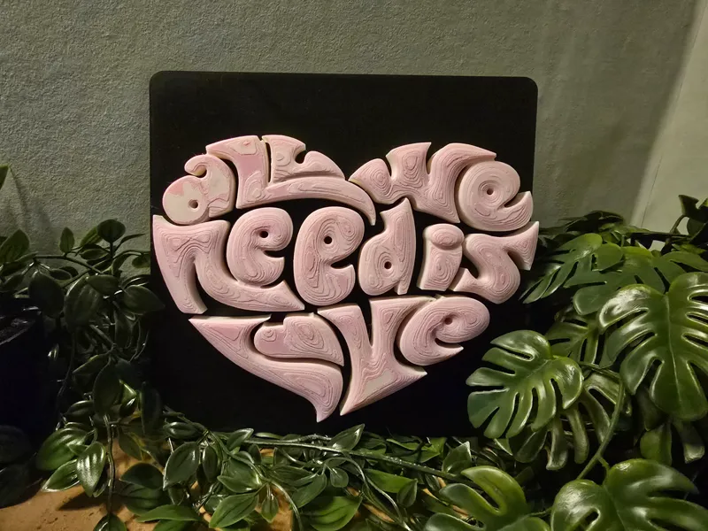 All we need is love 3D wall art