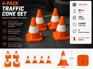 Mini Traffic Cone Set