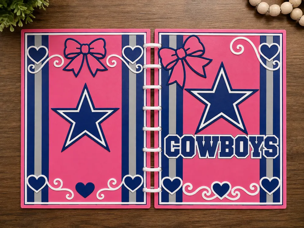 Tapa o cubierta: A5 Cowboys Disc-Bound Planner / Notebook Cover Set. Referencia del modelo original.