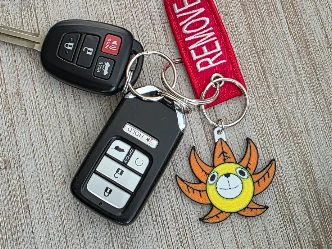 One Piece Thousand Sunny logo keychain