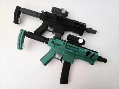 Fortnite Scoped Burst SMG Model Push-Fit No Glue