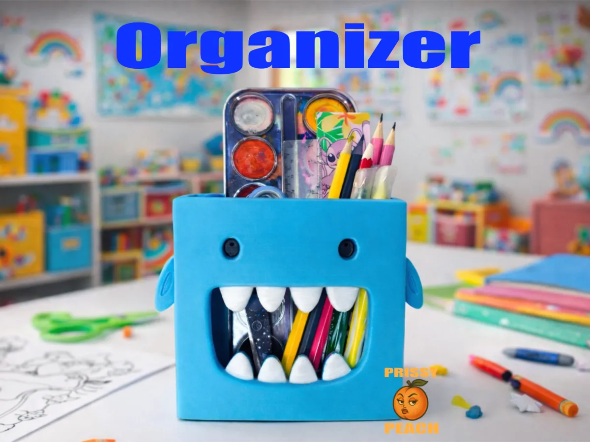 Monster Desk Organizer - Free 3D Print Model - MakerWorld