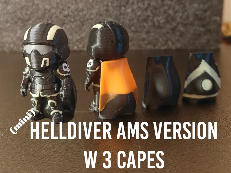 Helldivers Mini Figure AMS Version w 3 Capes