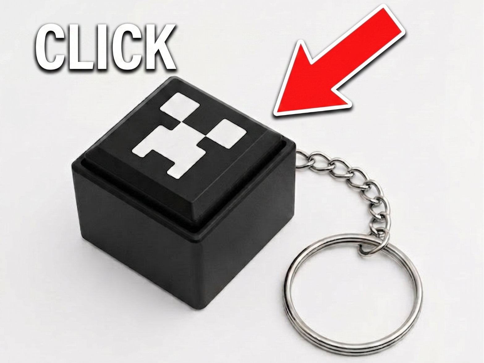Minecraft Creeper Style Fidget Clicker Keychain