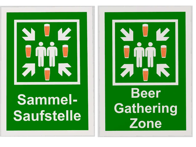 Funny Assembly Point Sign