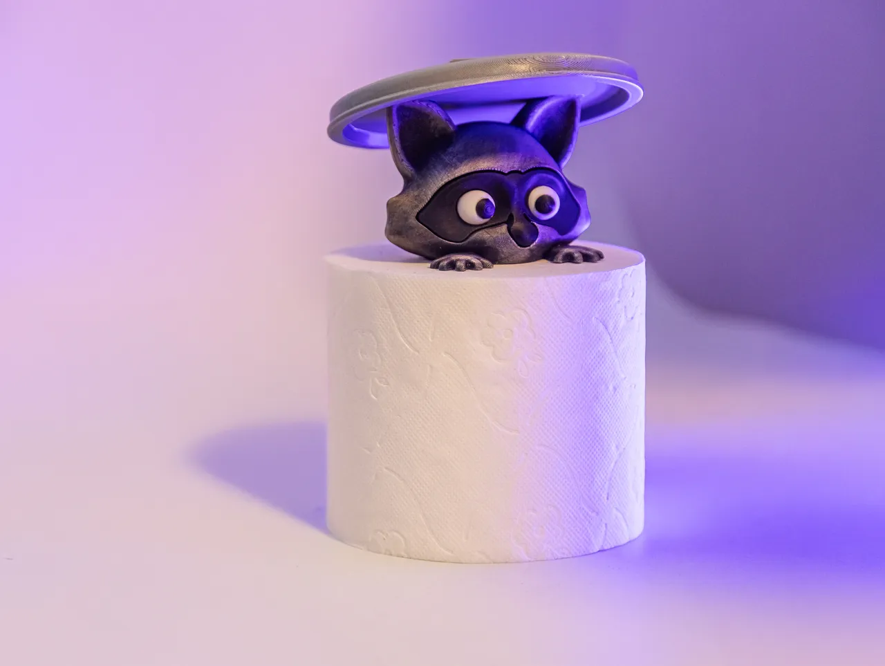Toilet Paper Bandits! Spare toilet paper holder view 3