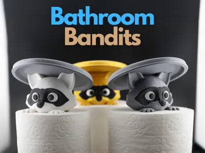 Toilet Paper Bandits! Spare toilet paper holder
