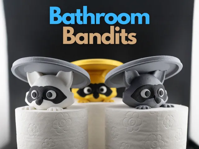 Toilet Paper Bandits! Spare toilet paper holder