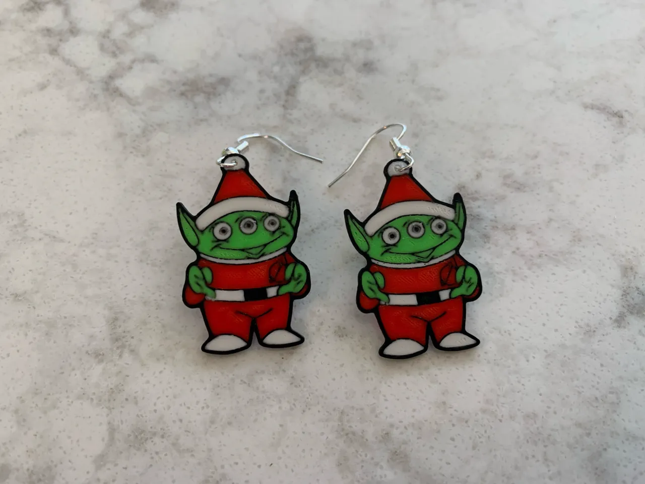 Toy Story Christmas Alien Earrings view 2
