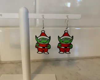 Toy Story Christmas Alien Earrings