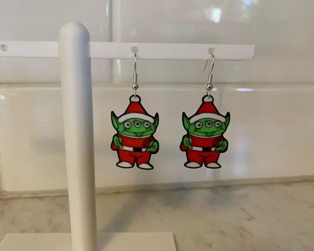 Toy Story Christmas Alien Earrings