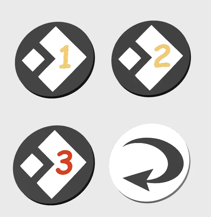 Pathfinder RPG Action and Reaction tokens