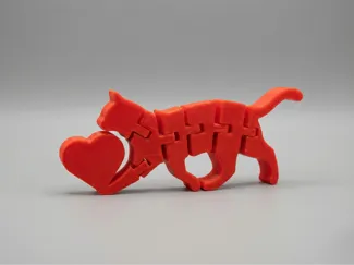 Valentine Flexi Cat – Flexible Cat with Heart