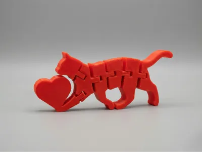 Valentine Flexi Cat – Flexible Cat with Heart
